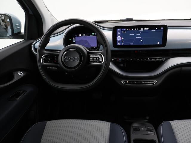 Fiat E-500 42 kWh Aut. SOH 97% CELESTIAL BLUE + STOELVERW. | CAMERA | 17 INCH | APPLE CARPLAY
