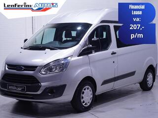 FORD TRANSIT CUSTOM 2.0 TDCI 130 pk L2H2 Dubbel Cabine 6p Airco Cruise Control, PDC V+A, Hoog Dak
