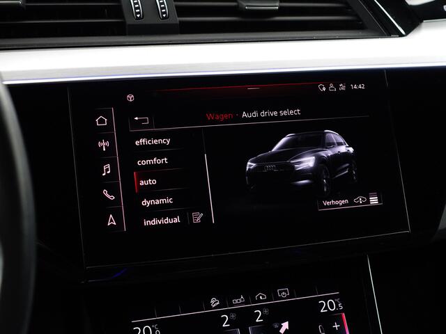 Audi E-Tron 55 quattro advanced 95 kWh- SOH 91%, Bang Olufsen, 2x Laadpoort, Camera Spiegels, 360 Camera, Panoramadak