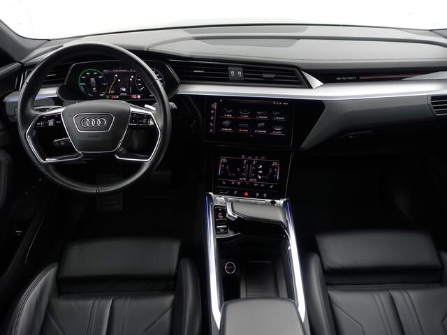Audi E-Tron 55 quattro advanced 95 kWh- SOH 91%, Bang Olufsen, 2x Laadpoort, Camera Spiegels, 360 Camera, Panoramadak