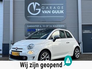 FIAT 500 1.2 Cabrio 69PK Trekhaak,CarPlay,Airco,Cruise,Isofix,ElektrRamen+Spiegels,Pdc,Led,Usb,Lmv,StuurBed,HalfLeder.