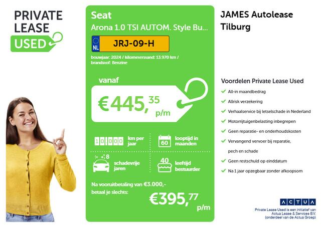 Seat Arona 1.0 TSI AUTOM. Style Connect CARPLAY-NAV | CRUISE | PRIVACY-GLASS