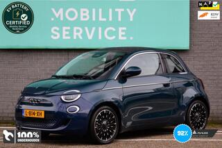 FIAT 500C La Prima 42 kWh SOH92% Leder LED CAM CarPlay AUT Groot Navi