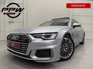 AUDI A6 Avant 55 TFSI e quattro Competition PANO/HEAD-UP/MEMORY/360CAMERA/ACC/SOH 94,1%/KEYLESS/MATRIX/CARPLAY/S-LINE SPORTPAKKET/FLORETT-SILBER METALLIC/NET GROTE OH BEURT GEHAD BIJ AUDI