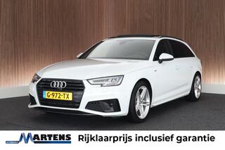 AUDI A4 Avant 40 TFSI 190pk Sport S line black edition Trekhaak 360Camera Panoramadak Stoelverwarming Keyless Virtual Cockpit Navigatie