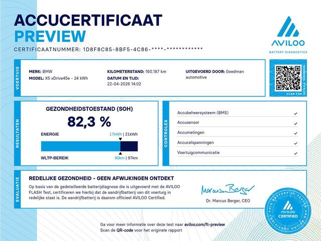 BMW X5 XDrive45e High Executive PANO-DAK DEALER. OND. NL-AUTO SOH 82,3%