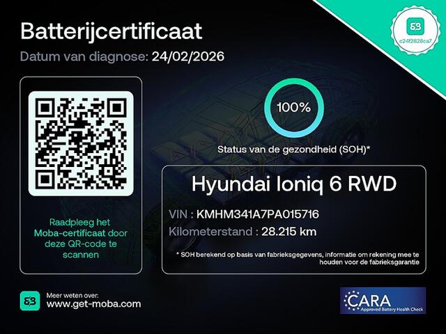 Hyundai Ioniq 6 Connect 77.4 kWh | 20 Inch | Head-UP | Full LED | NAVI | ECC | SOH 100% .