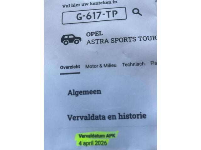 Opel Astra Sports Tourer 1.6 Turbo Cosmo 180Pk / LM / Airco