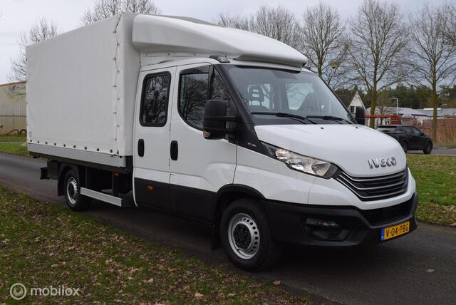 Iveco Daily 35S18D 3.0 180pk |Open Laadbak met huif | Dubbele Cabine | wb410 DC