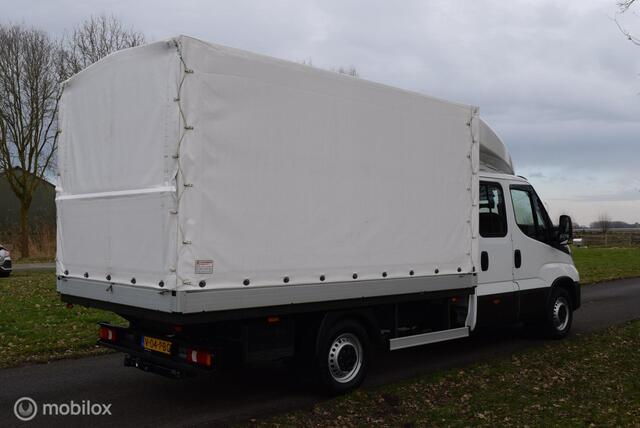 Iveco Daily 35S18D 3.0 180pk |Open Laadbak met huif | Dubbele Cabine | wb410 DC
