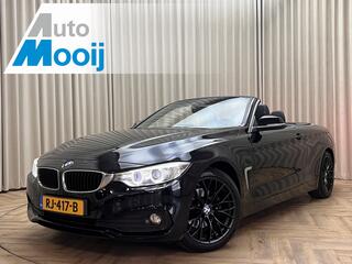 BMW 4-SERIE Cabrio 420d High Executive *BLACK LINE* Leder / Stoelverw. / Navigatie Prof. / Memory / Windvanger / PDC / Nette Staat