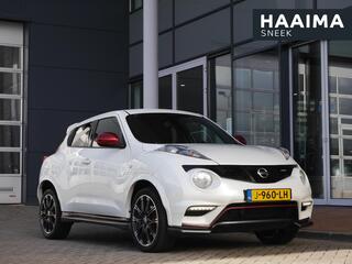 NISSAN JUKE 1.6 Turbo NISMO | 200 PK | Achteruitrijcamera | Lichtmetalen velgen | Climate control | Sportstoelen | Keyless entry en start | Extra getint glas | Unieke uitvoering