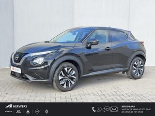 NISSAN JUKE 1.0 DIG-T Acenta / Fabrieksgarantie tot 03-2029 / Camera / Navigatie Apple Carplay & AndroidAuto / Stoelverwarming / Cruise Control / DAB / LED / All Season Banden /