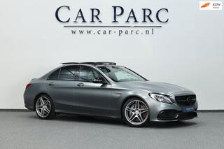 MERCEDES-BENZ C-KLASSE AMG 63 MATT/CARBON/SCHAALSTOELEN/SFEER/PANO/HALF LEDER+ALCANTARA+SVERWARMING/19