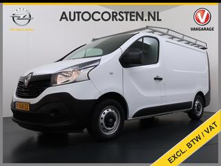 RENAULT TRAFIC DCI 126PK 3-Pers. EURO 6 Trekhaak Navi Airco Cruise Control Imperial Bluetooth Pdc Comfort Energy Achterdeuren Schuifdeur Betonplex Vloer Inbouwkasten 1.6dCi T29 L1H1 1e Eigenaar 2.000KG Trekgewicht Origineel Nederlandse Bus