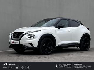 NISSAN JUKE 1.0 DIG-T Tekna Automaat / Cold Pack / Leder / Navigatie / Camera 360� / Stuur- en stoelverwarming / Voorruitverwarming / Apple Carplay Android / 19