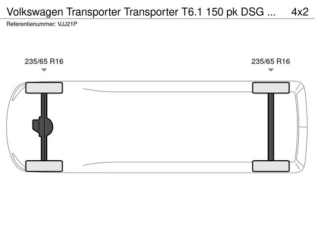 Volkswagen Transporter T6.1 150 pk DSG LMV Bumpers in kleur