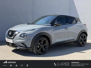 NISSAN JUKE 1.0 DIG-T Tekna Automaat / Fabrieksgarantie tot 3-2028 / Navigatie / Camera / Adpatieve Cruise / Lederen Bekleding / Stoelverwarming / Stuurwiel Verwarming / 360 Camera / DAB /