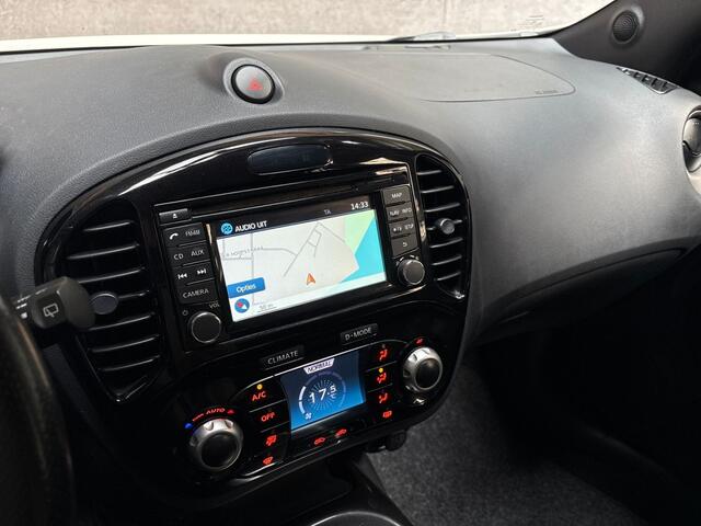Nissan Juke 1.6 Sport Black&White Automaat NAVIGATIE, CLIMATE, CAMERA, SPORTSTOELEN, GETINT GLAS, CRUISE, STAAT