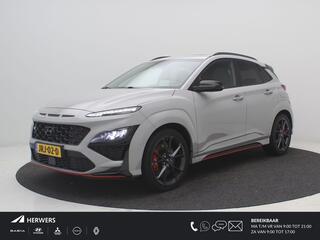 HYUNDAI Kona 2.0 T-GDI N Performance 280pk DCT8 / Cyber Grey / Fabrieksgarantie tot 04/2027 / Trekhaak / Schuifdak / Dealer Onderhouden / Limited Slip Diff / Adaptieve Cruise / Adaptieve Onderstel / Stoel & Stuurwielverwarming / Elektr. Stoelen / Stoelventilatie / Nav