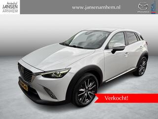 MAZDA CX-3 2.0 SkyActiv-G 120 GT-M , Automaat, Trekhaak, Adap.Cruise, Bose, Half Leder, HUD, Camera, PDC, Stuur/Stoelverwarming, Navi, LMV 18 Inch
