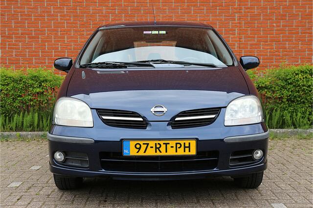 Nissan Almera TINO 1.8 116pk Acenta RIJKLAAR | Ond.beurt + APK | NL-auto | 5 deuren | Climate control | Camera | Elek. ramen | Radio | Trekhaak |