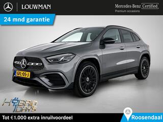 MERCEDES-BENZ GLA-KLASSE 250 e Star Edition AMG Line Plus | Pepper Red Leder | Panoramadak | Trekhaak | Distronic | Burmester� | Memory | Inclusief 24 maanden Mercedes-Benz Certified garantie voor Europa.