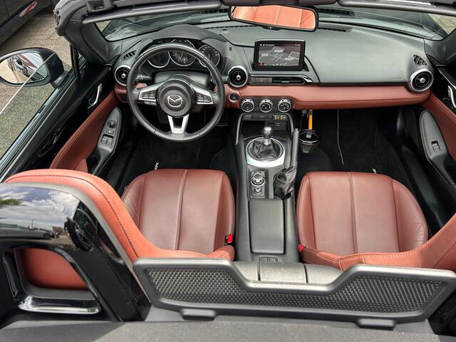 Mazda MX-5 1.5 SkyActiv-G 131 GT-M Zwart / Bruin Leder NL-Auto 100% Dealer Onderhouden