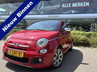 FIAT 500 0.9 TwinAir Turbo 500S Glazen panoramadak - Airco - Lederen bekleding - Bluetooth - Licht metalen velgen 16 inch - Extra getint glas achter - Mistlampen voor - Stuur multifunctioneel - Radio/CD speler - Elektrische ramen - Centrale deurvergrendeling met a