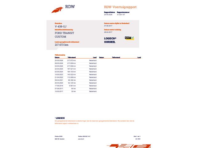 Ford Transit CUSTOM 270 2.0 TDCI L1H1 Trend Airco Nette staat Euro6