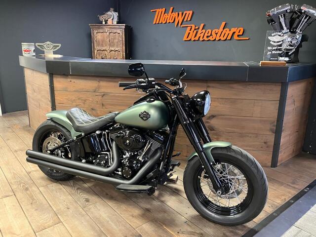 Harley Davidson FLS Softail Custom Denim Green Custom Re